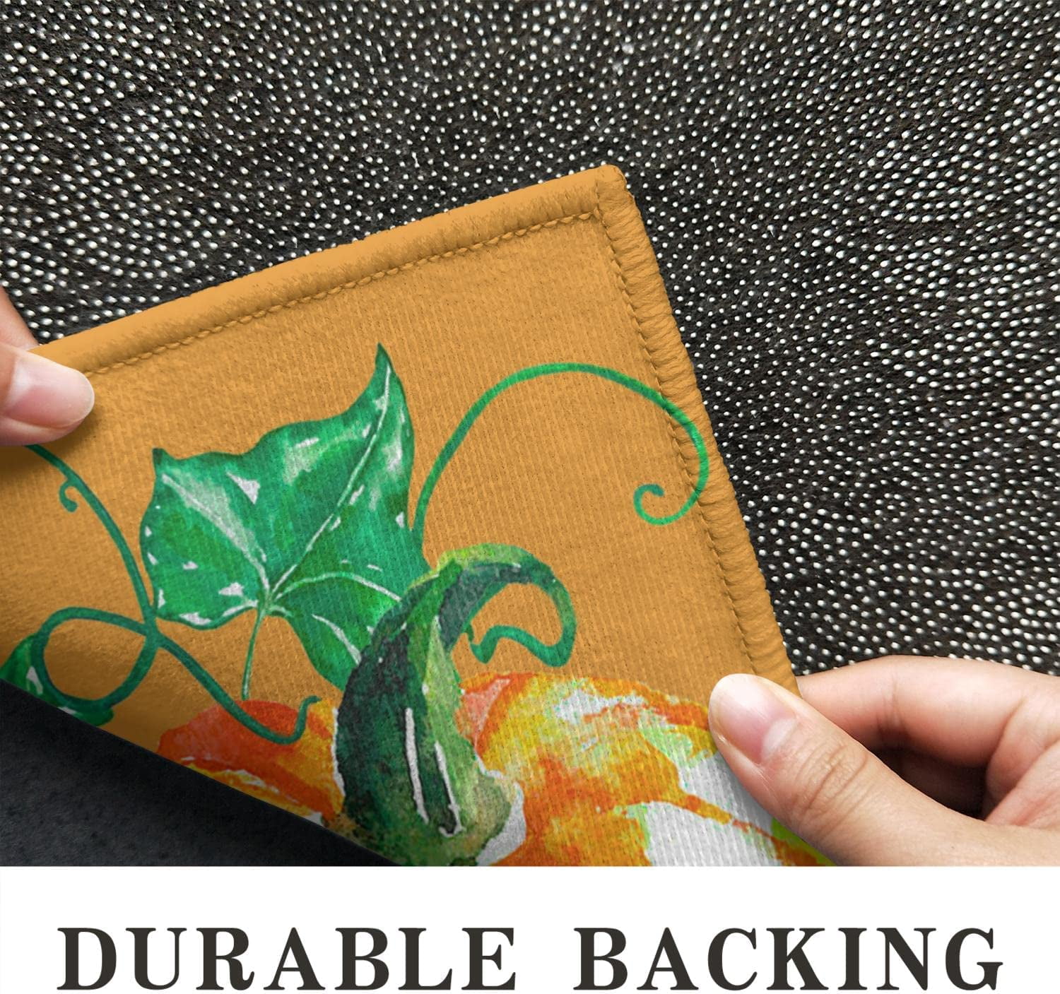 Pumpkin Rug Happy Fall Yall Rugs Fall Door Mat Floor Door Rug Outdoor & Indoor Rugs for Front Door Patio Non-Slip Rubber Entrance DoorMats 30" X 17"
