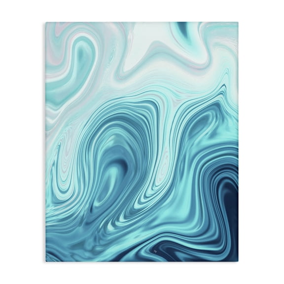 Stupell Industries Modern Blue Abstract Ripples Canvas Art, 16 x 20, by Martina Pavlova