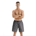 thumbnail image 1 of ITFABS Polka Dot/ Plant Print Swimming Trunks with Drawstring for Men, Boys, 1 of 9