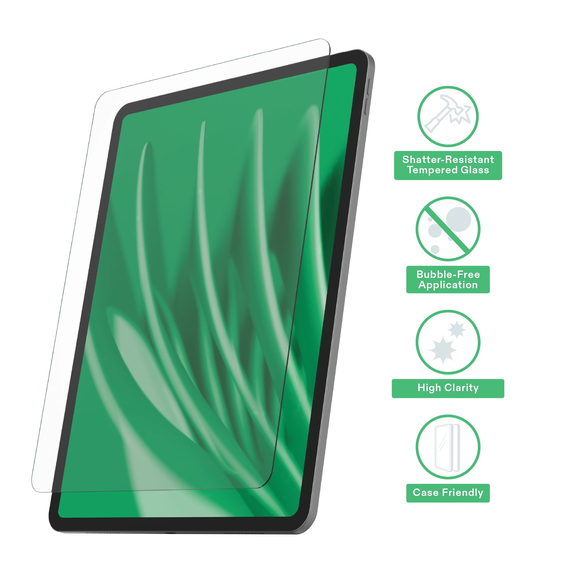 (3 pack) onn Glass Screen Protector for iPad Air 13" (M4, M3, M2) / iPad Pro 13" (M5, M4) / iPad Pro 12.9"