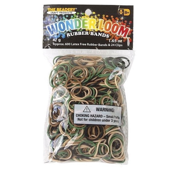 The Beadery - Wonder Loom Rubber Bands, Camo - 600 Piece - 7295551