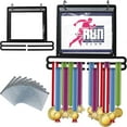thumbnail image 4 of Medal Hanger Display, Mounted Medal Hanger with Number Bags and Hooks Race Medal Display Rack Practical Medal Holder,B, 4 of 4