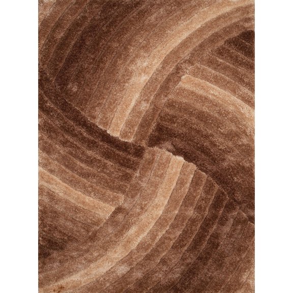 Designer Home Suave Area Rug 2100-20126 Tourbillion Beige Swirls Waves 5' 3" x 7' 2" Rectangle