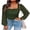Army Green, variant on Womens Square Neck Mesh Long Sleeve Tops Double Lined Dressy Business Casual Blouses Shirts 2026 Fall Outfits Army Green Large