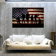 thumbnail image 6 of HFDF Military Soldiers Army USA US American Flag Wall Art Canvas Prts Th Blue Red Le Home Decor Pictures for Livg Room Bedroom Large Panel Posters Patgs Ready to Hang 16x12inch Framed, 6 of 6