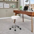 Duhome Rolling Stool with Wheels Adjustable Height Vanity Stool PU