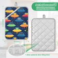 thumbnail image 6 of Yayeee Pot Holders Kitchen Heat Resistant with Pockets 7"x9.8" Cotton Oven Cooking Hot Pads, Rainbow Space Cat, 6 of 7