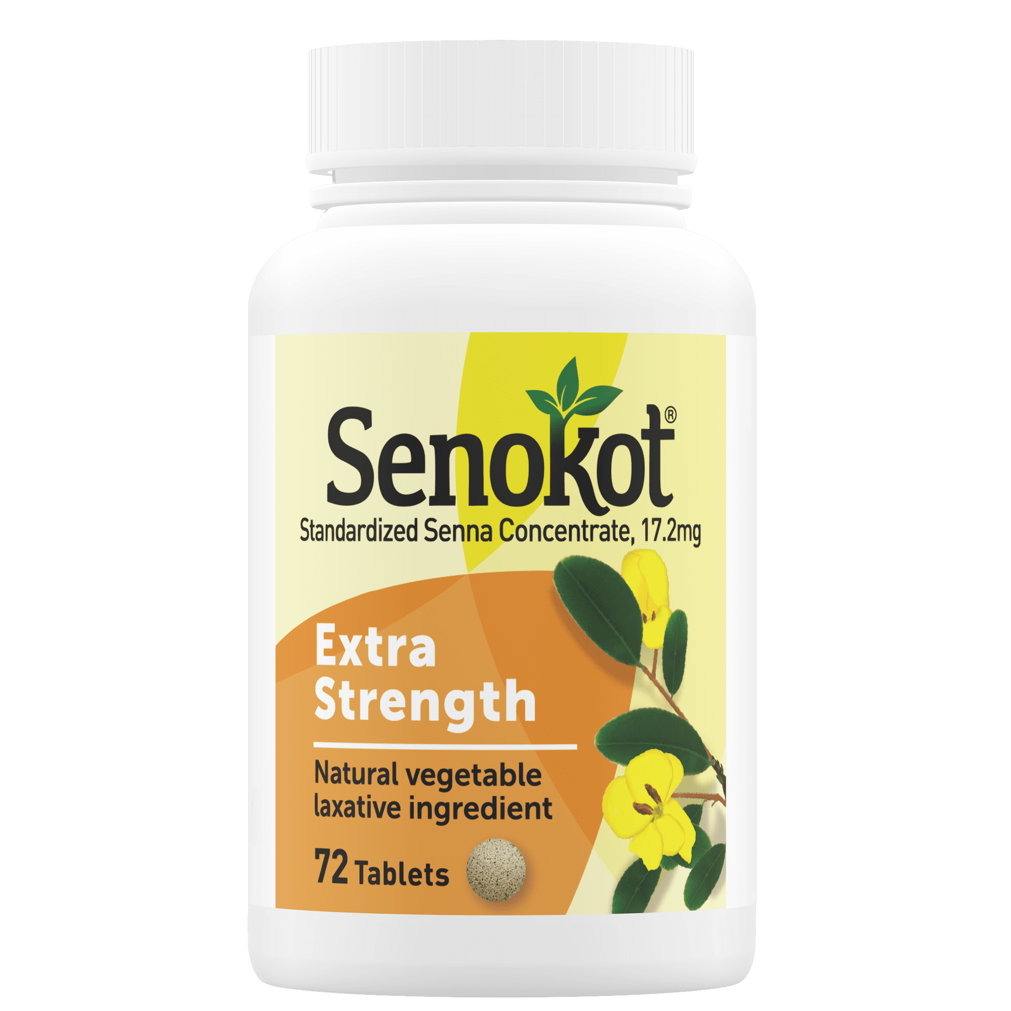 Senokot Extra Strength Natural Vegetable Laxative for Gentle Overnight Relief Occasional Constipation, 72 Count