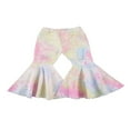 thumbnail image 4 of PENGXIANG Girl‘s Autumn Tie Dye Print Ripped Bell Bottom Pants with Pockets, 4 of 9