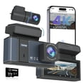thumbnail image 1 of Cámara frontal y trasera Dashcam TVFEA C5S 4K, WiFi, tarjeta de 64 GB, 1 of 8