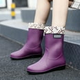 thumbnail image 4 of AUXDIQ Wellington Boots Women Mid-calf Wellies Waterproof Rain Boots Outdoor Garden Shoes, 4 of 6