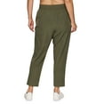 thumbnail image 3 of RBX Active Women's Plus Size Ribbed Side Woven Ankle Pant With Pockets, 3 of 5