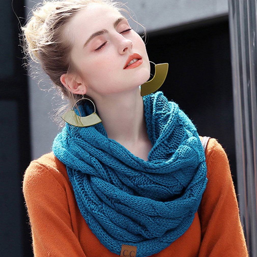 Knitted scarves color Colorful Thick Scarf