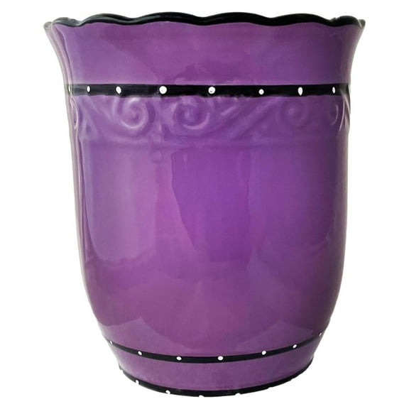 PURPLE RUFFLE UTENSIL HOLDER BY 86039