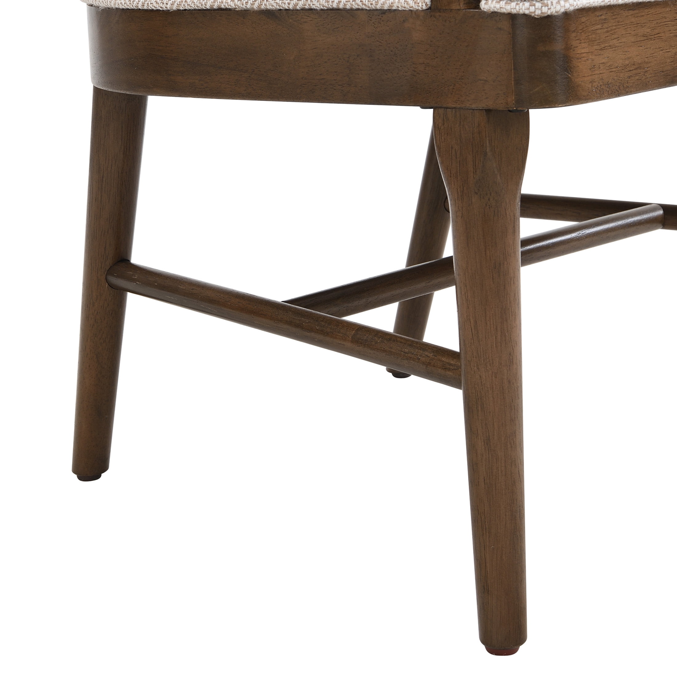 Christopher Knight Home Upholstered Dining Chairs, Solid Wood Frame, Beige+Brown, Set of 2