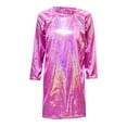 thumbnail image 4 of Glisme Girls Sequin Dresses Children's Fine Point Glitter Sequin Long Sleeve Crew Neck Dress Straight T Shirt Dress Stylish Sundress Size 5Y-6Y, 4 of 4
