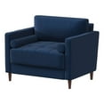 thumbnail image 1 of LifeStyle Solutions Jareth King Chair in Navy Blue Fabric Upholstery, 1 of 7
