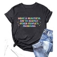 thumbnail image 2 of YDLCAFD T shirt What A Beautiful Day To Respect Other People's Pronouns T Shirt Women Shirt Equality Rights Tee Tops, 2 of 3