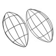 thumbnail image 2 of 2 de Alambre con Forma de Balón de Fútbol Americano, Ideales para Decorar Ventanas, Techos Y Jardines en Navidad., 2 of 9
