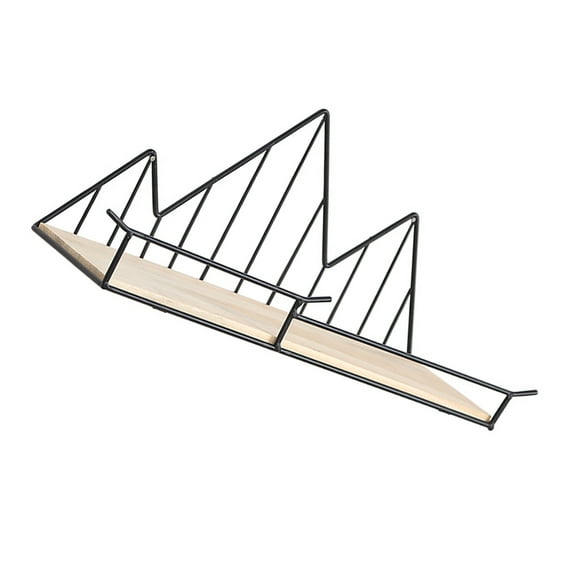 Raindrops Black Wall Mount Shelf for Storage Made of Iron and Plastic Perfect for Home Organization 1pc