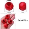 thumbnail image 2 of 100pcs 20mm Red Wooden Spacers - Large Hole, 10mm, Ideal for Jewelry Crafts & Decorations, 2 of 7