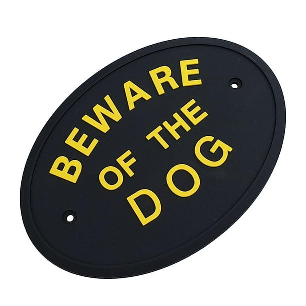 Placa de señalización para puerta de jardín flexible CUIDADO CON EL PERRO