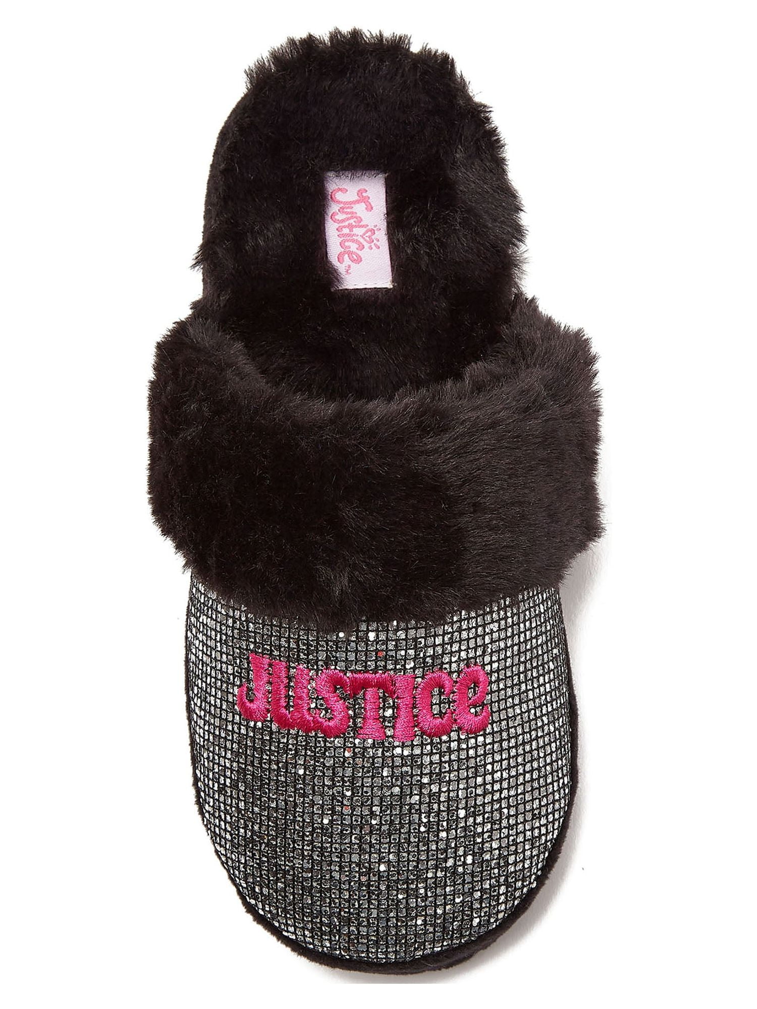 Justice Little & Big Girls Slip-on Scuff Slippers, Sizes 13-6