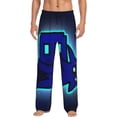 thumbnail image 2 of Lsque Geometry Dash Print Men's Pajama Pants, Lounge Pant - Comfortable Home Wear,Elastic Waistband, Stylish Design-Medium, 2 of 9
