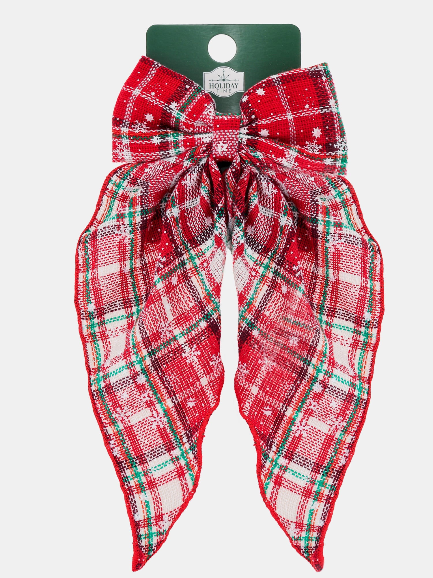 Way to Celebrate Women's Holiday Plaid Hair Bow, Multicolor, 1 Piece