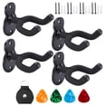thumbnail image 1 of Soporte de pared para guitarra Donux, soporte para ukelele, soporte para guitarra, ganchos para guitarras para bajos eléctricos acústicos y ukelele (juego de 4), 1 of 7