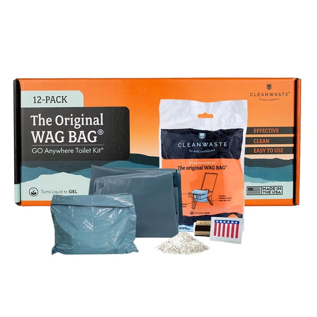 Bolsa WAG portátil original para limpieza de inodoros (paquete de 12)