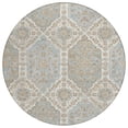 thumbnail image 2 of Addison Rugs Chantille Indoor/Outdoor Traditional Damask Ivory Machine Washable Round Rug, 8' x 8', 2 of 7