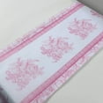thumbnail image 6 of Efavormart 5 Pack White Pink Floral Pattern Non-Woven Table Runners with Ornate Borders, Kitchen Dining Table Decoration - 11"x108", 6 of 9