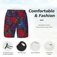 thumbnail image 5 of Lsque Mens Swim Trunks Wild Berries Pattern - Bathing Suit Compression Liner - Beach Swim Shorts Swimwear - (S-3XL) - Stretch Quick Dry -3X-Large, 5 of 9