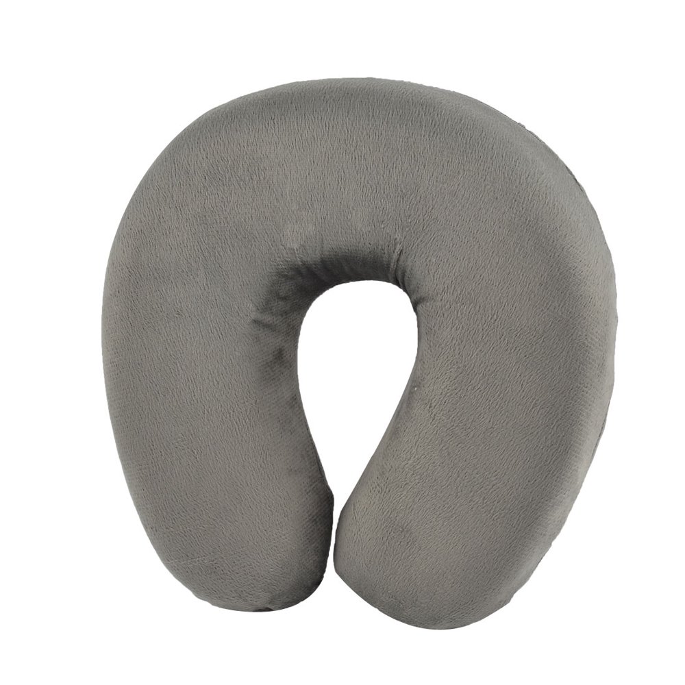 Travel Support Foam Filled Soft U Shaped Pillow Neck Head Cushion Dark