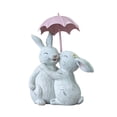 thumbnail image 2 of QuanTara White Easter Bunny Resin Statue - 7.87x5.51x3.74in Outdoor Garden Decor, Hand-Painted Spring Rabbit Figurine for Yard, Patio, Porch, Indoor Mantle, Easter Gift & Home Decoration, 2 of 6