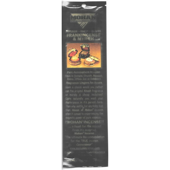 House of Mohan Frankincense and Myrrh Incense ~  5 - pack (50 sticks)