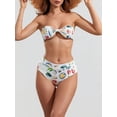 thumbnail image 6 of Yunliwuli Women's 2 Piece Swimsuits Fashion Strapless Bandeau Bikini Set Summer Two Piece Bathing Suits, 6 of 9