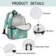 thumbnail image 4 of Great Pyrenees and Rose Blue Pattern Backpack for School, Cute School Bag with Adjustable Shoulder Straps and Padded Back, 15.25"x11.5"x5.25", 4 of 5