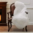 thumbnail image 3 of Chanasya Super Soft Faux Fur Fake Sheepskin White Sofa Couch Stool Casper Vanity Chair Cover Rug/Solid Shaggy Area Rugs for Living Bedroom Floor - Off White 2ft x 6ft, 3 of 7