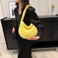 thumbnail image 3 of Bolso Mujer 2023 Plisado Hobo Bag Soft Quilted Puff Girls Purse (Amarillo), 3 of 9