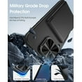 thumbnail image 6 of for iPhone 16 Pro Max Case Wallet, Built-in Card Holder (4-5 Cards), Slide Lens Cover, Military Drop Protection, Rugged Heavy Duty Men Women Protective Phone Case for iPhone 16 Pro Max, Black, 6 of 7