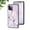 Purple Flower, variant on SaniMore for iPhone 15 Pro Max Case, 31 Diamonds Glass Vehicle Magnetic Support Flexible TPU Flower Pattern Cover with 360° Rotatable Ring Kickstand Shockproof Protective Shell, Red Flower