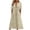 Khaki, variant on Nmnitkp Summer Dresses for Women Casual V Neck Short Sleeve Button Maxi Dress Solid Color Eyelet Oversize Womens Dresses for Daily Wear S-3XL