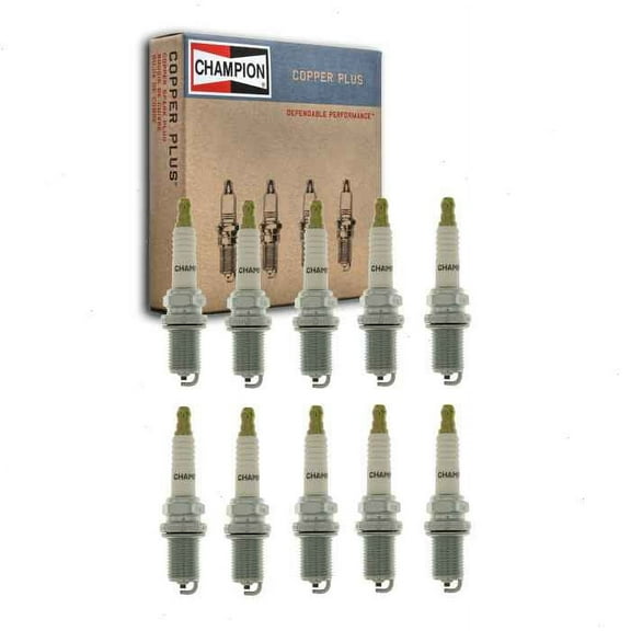 10 pc Champion 980 Copper Plus Spark Plugs for XC92YC Ignition Wire Secondary
