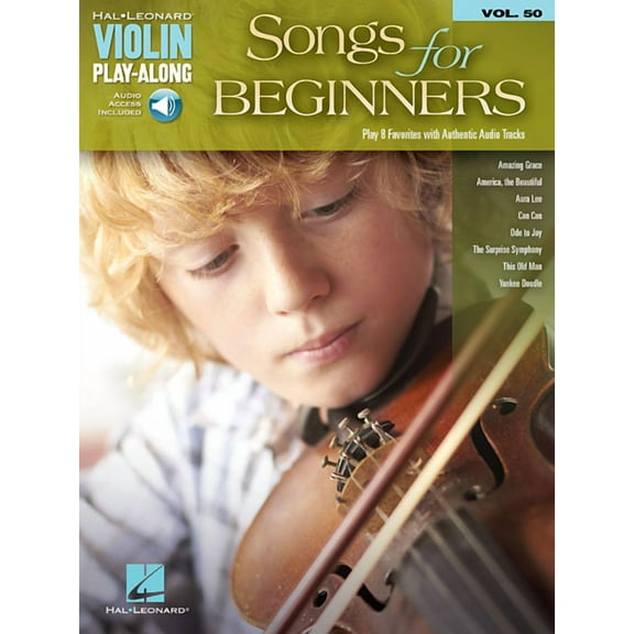 Songs for Beginners: Violin Play-Along Volume 50, (Hardcover)