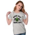 thumbnail image 3 of Rock Out With Guac Avocado Guacamole Womens Fitted Plus Size Graphic Tee Brisco Brands 2X, 3 of 5