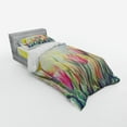 thumbnail image 3 of Ambesonne Pastel Bedding Set 4 Pcs, Tulips Flower Bed Park, Queen, Multicolor, 3 of 3