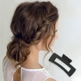 thumbnail image 2 of Unique Bargains Rectangle Frosted Hair Clips Orange Brown White Black 4 Pcs, 2 of 7