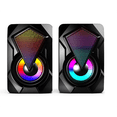 thumbnail image 1 of Computer Speakers, Usb Powered Pc Speakers Stereo Mini Multimedia Volume Control,Gaming Rgb Lights Jack Speakers For Pc Desktop Laptop Monitor, 1 of 4